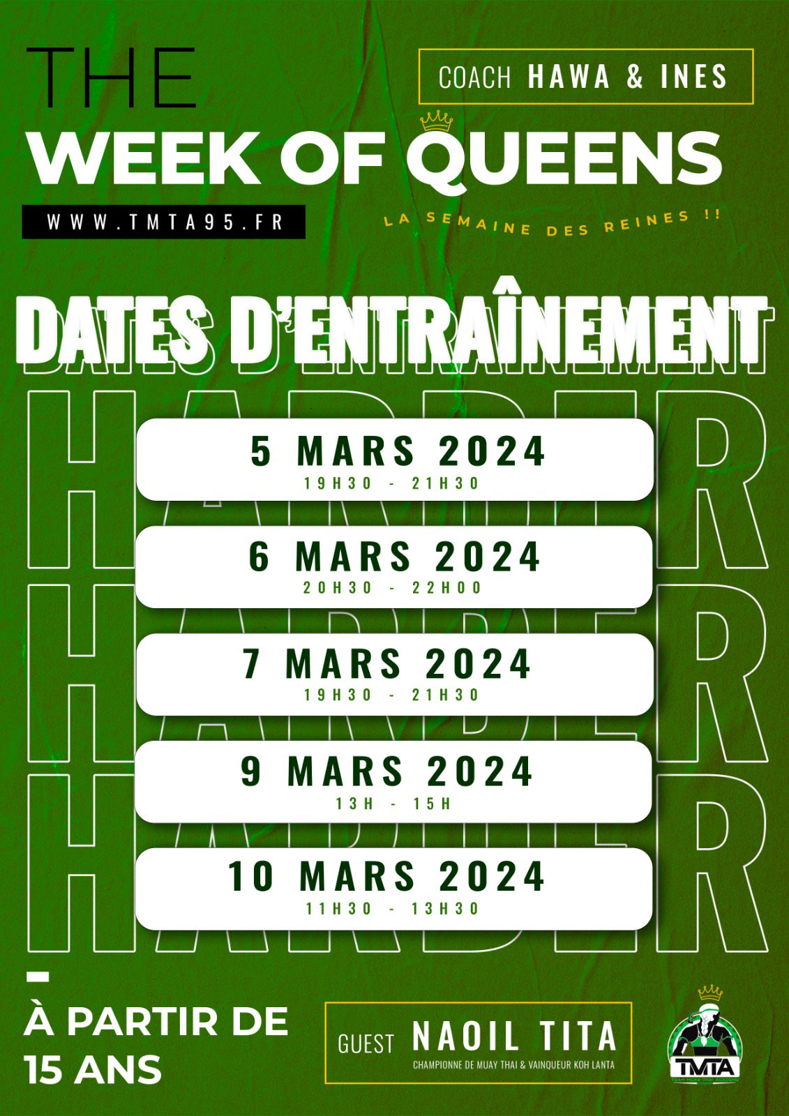 the week of queens dates
